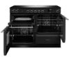Rangemaster Aura AURO110EI/19364 (AURAO110EIPCBL/BN1) 110cm Induction Range Cooker - Black with Brushed Nickel Trim