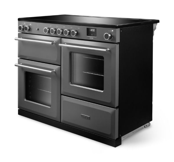 Rangemaster Aura AURO110EI/19365 (AURAO110EIPSLT/BN1) 110cm Induction Range Cooker - Slate with Brushed Nickel Trim