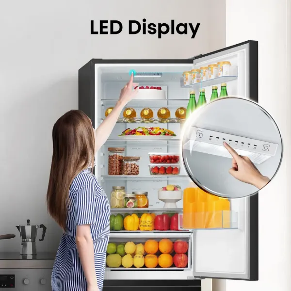 Hisense RB435N4BFE 59.5cm 60/40 Total No Frost Fridge Freezer - Black