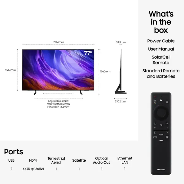 Samsung QE77S85HAEXXU 77" OLED Vision AI Smart TV