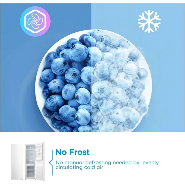 Midea MDRB424FGC01I 70/30 Total No Frost Fridge Freezer  - White