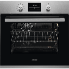 Zanussi ZZP35901XK Built In Single Electric Oven with Pyrolytic Cleaning in Stainless Steel